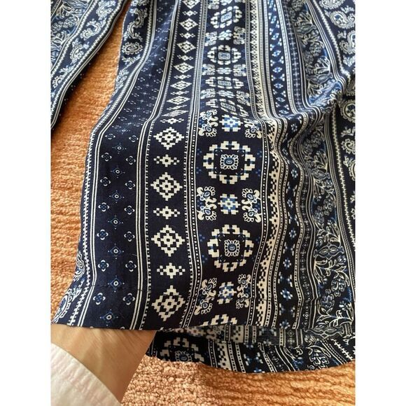 New Look FLORAL PRINT - Trousers - Wide Leg High Rise 2 Pockets Women’s L - Picture 7 of 8